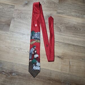 Holiday Traditions Christmas Tie Nativity Scene Mary Joseph Baby Jesus